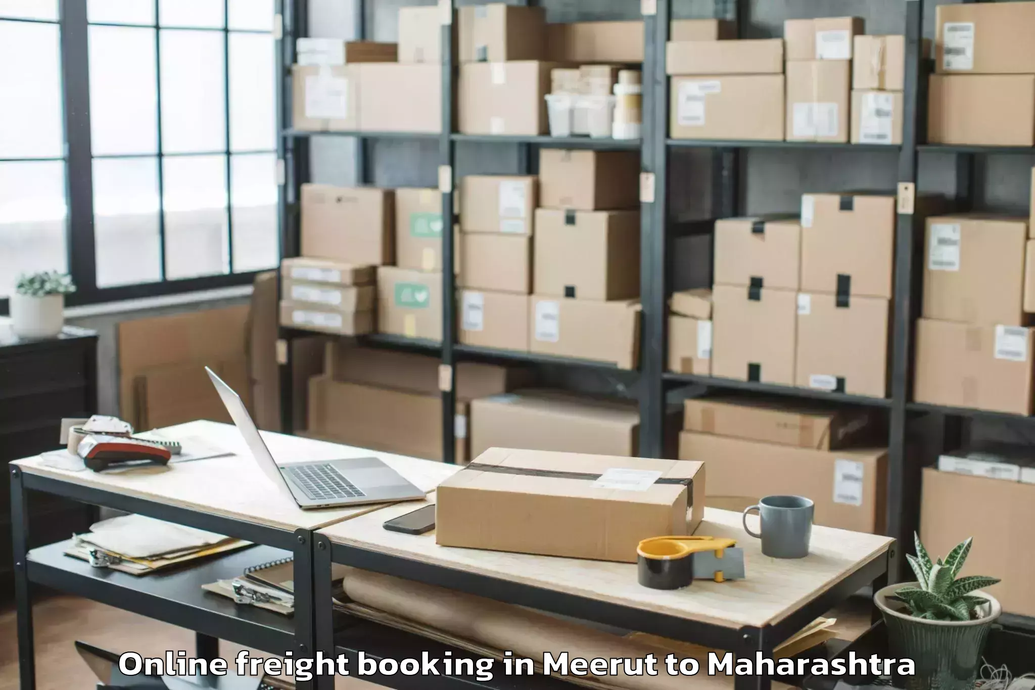 Trusted Meerut to Airoli Online Freight Booking